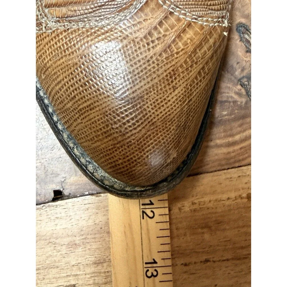 Vintage Tony Lama Exotic Cowboy Boots Mens Sz 10 D Style 8550 Gold Label USA